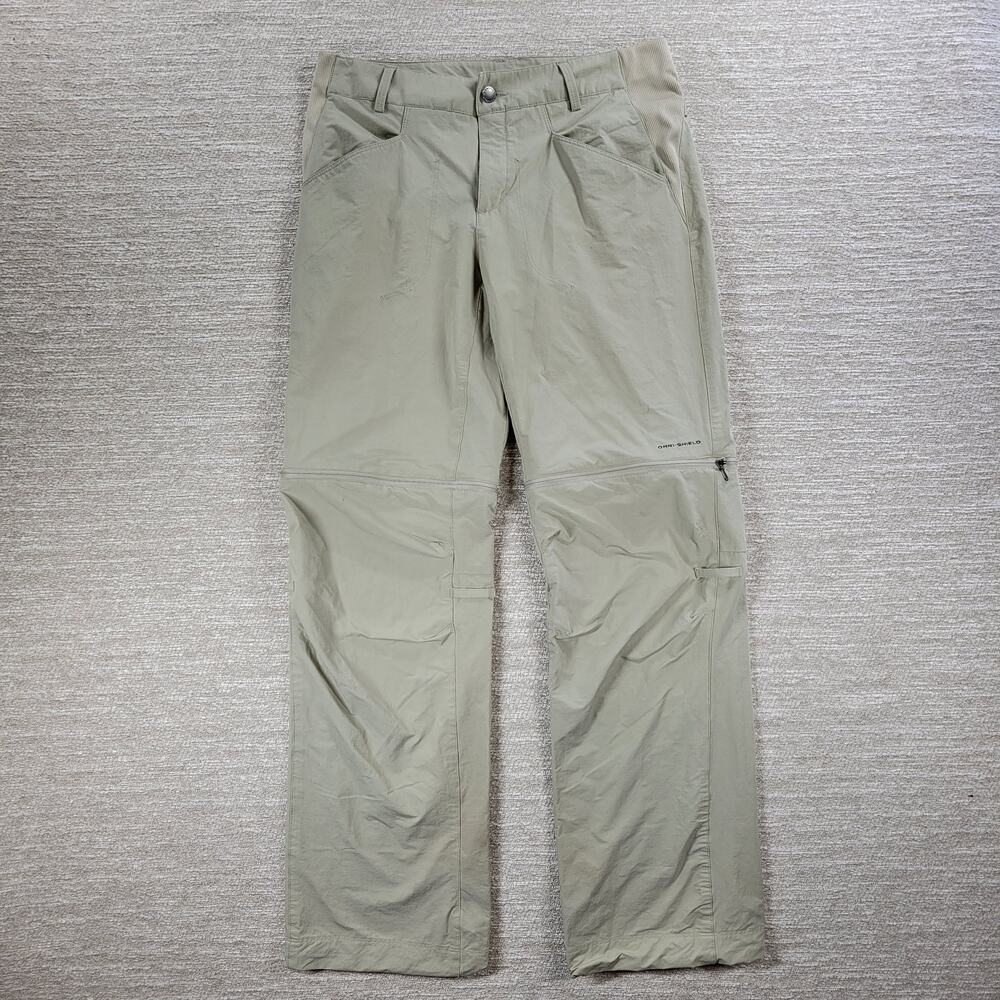 Columbia Convertible Hiking Pants Womens 10 Tan Omni Shield Side Stretch Trail